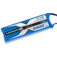 LiPo akkumulátor készlet ManiaX 45/90C terhelhetőségsel, töltés 1-3C, max. 5C. Négy cellás 4S 14.8V 3300 mAh, méretek: 135x44x31, súly: 356g, XT90 + JST-XH szerviz csatlakozó.