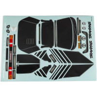 Traxxas matricák fekete színben Traxxas Mini Rally Ford RS200 karosszériákhoz.