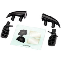 Traxxas Mini Rally 1:12 Ford RS200 RC modellautó alkatrész: fekete karosszéria kiegészítők. Oldalsó tükrök és tetőelemek.