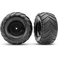 Komplett Traxxas Terra Groove első kerekek RC autómodellekhez. Tárcsaméret ⌀58/80x48 mm, teljes méret ⌀130x68 mm. A vezető egy 12 mm-es hatszögletű kerék, 29 mm-es eltolással. Fekete tárcsa, Terra Groove gumik.