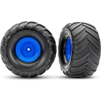 Komplett Traxxas Terra Groove hátsó kerekek RC autómodellekhez. Tárcsaméret ⌀58/80x48 mm, teljes méret ⌀130x68 mm. A vezető egy 12 mm-es hatszögletű kerék, 19 mm-es eltolással. Kék dizájnú tárcsa, Terra Groove gumik.