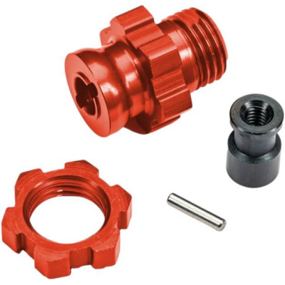 Traxxas kerékagy rövid 17mm barázdákkal piros