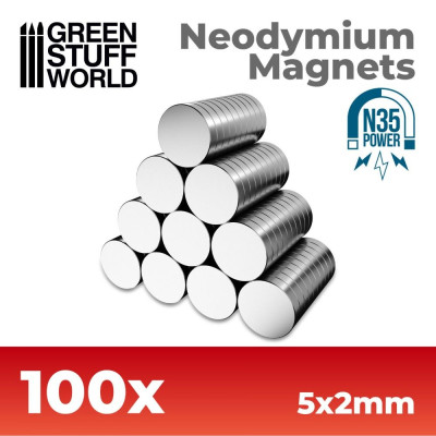 5x2 mm-es N35 neodímium mágnesek – 100 db erős NdFeB mágnes