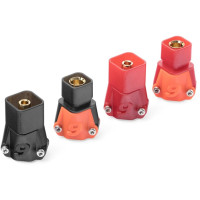 Aranyozott 6 mm-es csatlakozók házzal 8,4 mm2 (8 AWG) kábelhez. Állandó áram 240 A, csúcs 280 A. Max. 60 V DC. Forrasztás nélküli változat - a kábel rögzítése két imbuszcsavarral történik. 6 páros csomag. Kompatibilis a szikramentes S6 6808 ASST (REB6808ASSTS6P2) csatlakozókkal.