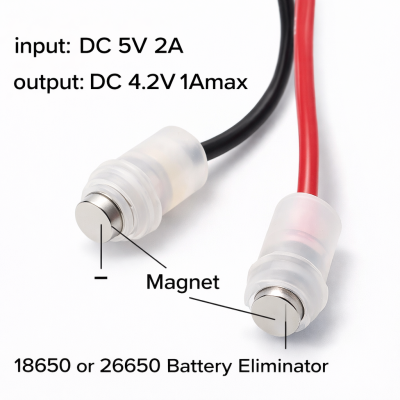USB 4.2V adapter 18650 akkumulátorhoz | Battery Eliminator 1A