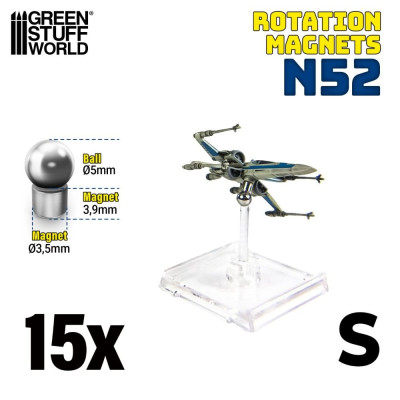 S méretű forgómágnesek – mágneses modelltartó