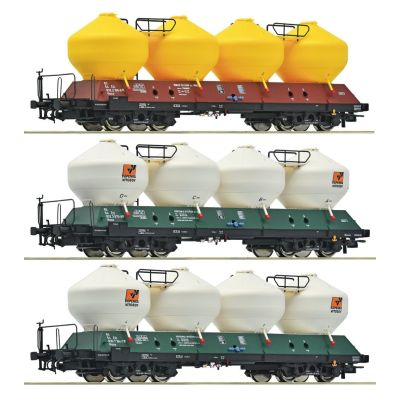 ROCO 6600180 3 részes készlet siló kocsi ČD H0 Ep. VI