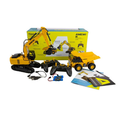 Amewi 2 az 1-ben RC szett: Lánctalpas kotrógép és dömper 1:24 RTR | RCsvet.sk