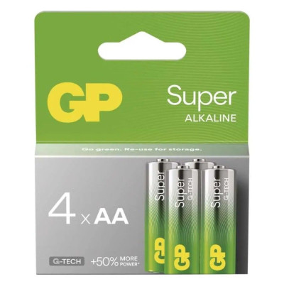 Alkáli elem GP Super LR6 (AA) 1.5V 4 db G-TECH | RCsvet.sk