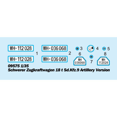 Trombitás Sd.Kfz.9 Tüzérség 1/35 verzió | RCsvet