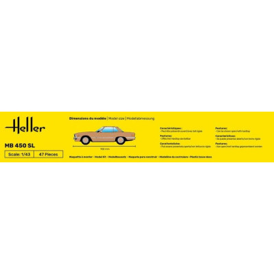 Heller STARTER KIT Mercedes-Benz 450 SL 1:43 | RCsvet