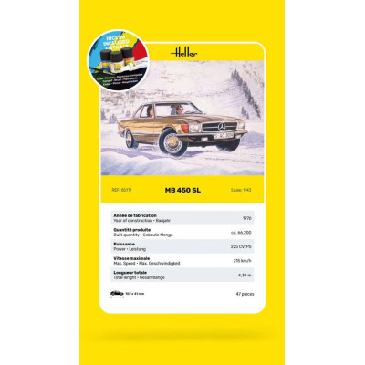 Heller STARTER KIT Mercedes-Benz 450 SL 1:43 | RCsvet