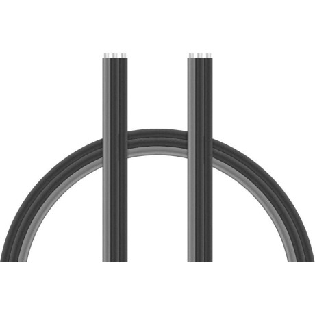 Kabel třížilový Silikonový černo/šedý plochý 0,33mm2 / 22AWG