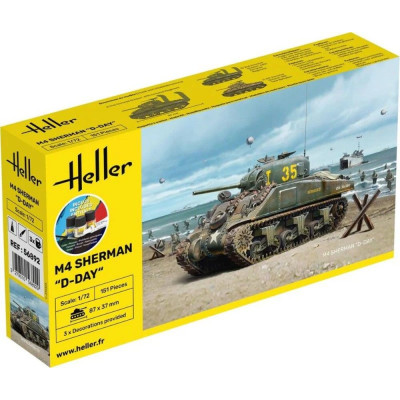 Heller STARTER KIT M4 Sherman D-Day 1:72 | RCsvet