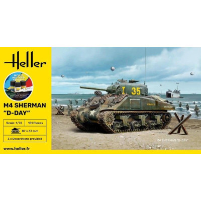 Heller STARTER KIT M4 Sherman D-Day 1:72 | RCsvet