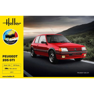 Heller STARTER KIT Peugeot 205 GTI 1:24 | RCsvet