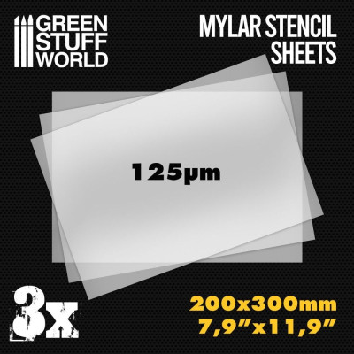 A4-es Mylar sablonlapok x3 Green Stuff World | RCsvet