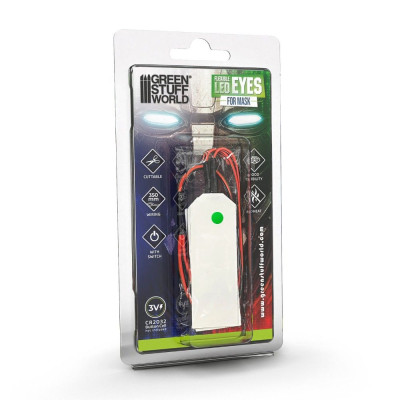 Rugalmas LED szemek a maszkhoz – zöld | RCsvet