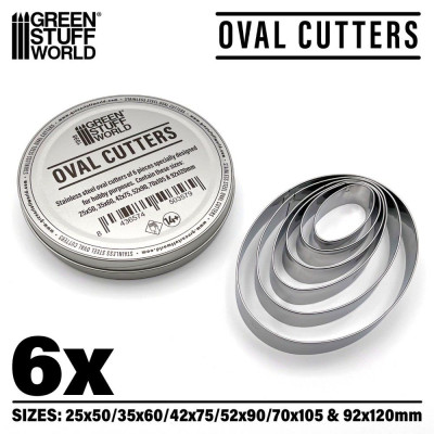 Ovális talpas vágó - 6 darabos készlet | RCsvet