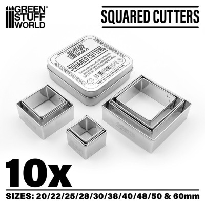 Négyzet alakú talpvágók - 10 darabos készlet | RCsvet
