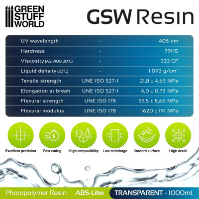 3D nyomtatókhoz való gyanta - ABS-szerű átlátszó 1000ml | RCsvet