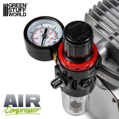 Kis légpisztoly kompresszor szabályozóval és szűrővel | RCsvet