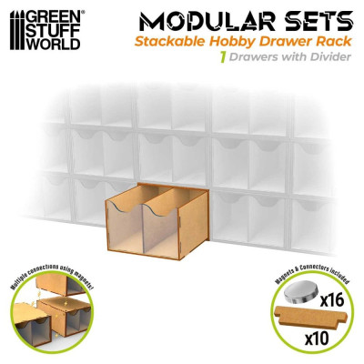 Fél tárolómodul 2 függőleges fiókkal | RCsvet