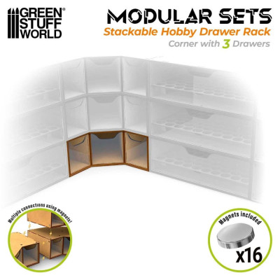 Rakásolható sarokmodul 3 fiókkal | RCsvet