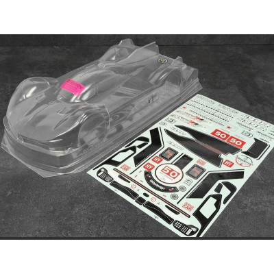 Karoserie čirá 499R Hypercar 1/10 190mm pro nízkoprofilové TC podvozky, lehká