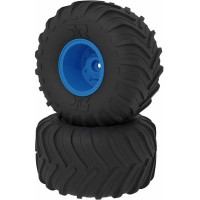 Komplett Arrma kerék Gorgon RC modellhez 1:10 arányban (2 db). Kék tárcsafék. Minőségi dBoots Chevron MT gumik nagy tapadású és tartóssággal. A vezető 14 mm-es hatszögletű.