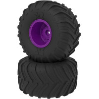 Komplett Arrma kerék Gorgon RC modellhez 1:10 arányban (2 db). Lila tárcsafék. Minőségi dBoots Chevron MT gumik nagy tapadású és tartóssággal. A vezető 14 mm-es hatszögletű.