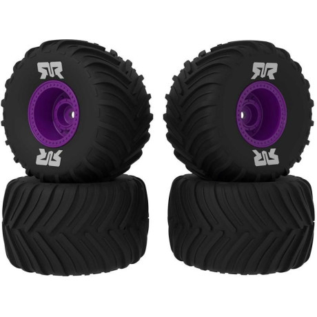 Arrma kolo s pneu dBoots Chevron MT, disk fialový (4): GROM