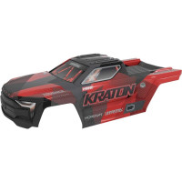 Arrma test fekete/piros: Mini Kraton. Festett, díszített test előre fúrt lyukakkal. Tartós polikarbonátból készült.