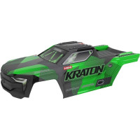 Arrma test fekete/zöld: Mini Kraton. Festett, díszített test előre fúrt lyukakkal. Tartós polikarbonátból készült.