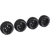 Alkatrész Arrma Mini Kraton RC autómodellekhez: dBoots Backflip gumikkal szerelt kerék (4). A vezető egy 12 mm-es hatszögletű gumi. Többrétegű Backflip mintázat a kiváló tapadásért minden körülmények között.