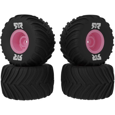 Arrma kolo s pneu dBoots Chevron MT, disk růžový (4): GROM