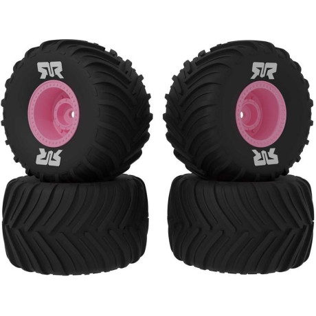 Arrma kolo s pneu dBoots Chevron MT, disk růžový (4): GROM