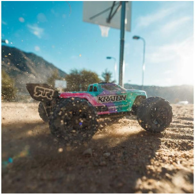Arrma Mini Kraton 3S DSC BLX 1:16 4WD RTR tyrkysová/růžová