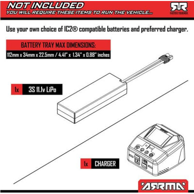 Arrma Mini Kraton 3S DSC BLX 1:16 4WD RTR Basic černá/červená