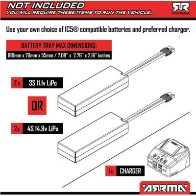 Arrma Limitless 8S BLX 1:7 4WD AVC RTR červená/černá