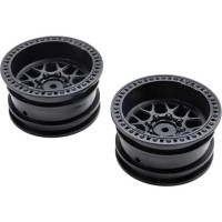 Axiális keréktárcsa 1.9" KMC Grenade (2), RC autómodellekhez 1:10. Szín: fekete. A vezető hatszögletű, 12 mm-es. Hivatalosan engedélyezett.