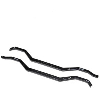 Alkatrész az Axial SCX10 III RC modellautóhoz: vázcsúszótalpak. Fém C profilok, kompatibilisek a 312 mm-es tengelytávval.