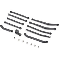 Axial SCX30 RC autómodellek alkatrészei: kormányrúd, szervokar.