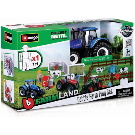 Bburago Farm kraví farma s traktorem