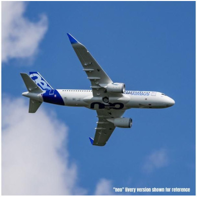 E-flite Airbus A320neo 1.5m EDF AS3X+ SAFE Select BNF Basic bílý