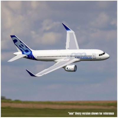 E-flite Airbus A320neo 1.5m EDF AS3X+ SAFE Select BNF Basic bílý