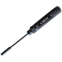 A kiváló minőségű 4,0 mm-es H-Speed imbuszcsavarhúzó alumínium nyéllel, csúszásgátló keresztbordázattal, 92 mm hosszú és 18 mm átmérőjű, műanyag forgó háttámlával és 84 mm hosszú tengellyel rendelkezik.