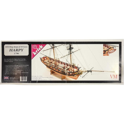 Vanguard Models HM Brig Harpy 1796 1:64 kit + měděné plankování