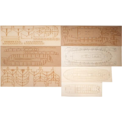 Vanguard Models HM Brig Harpy 1796 1:64 kit + měděné plankování