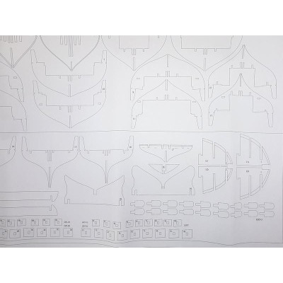 Vanguard Models HM Brig Harpy 1796 1:64 kit + měděné plankování